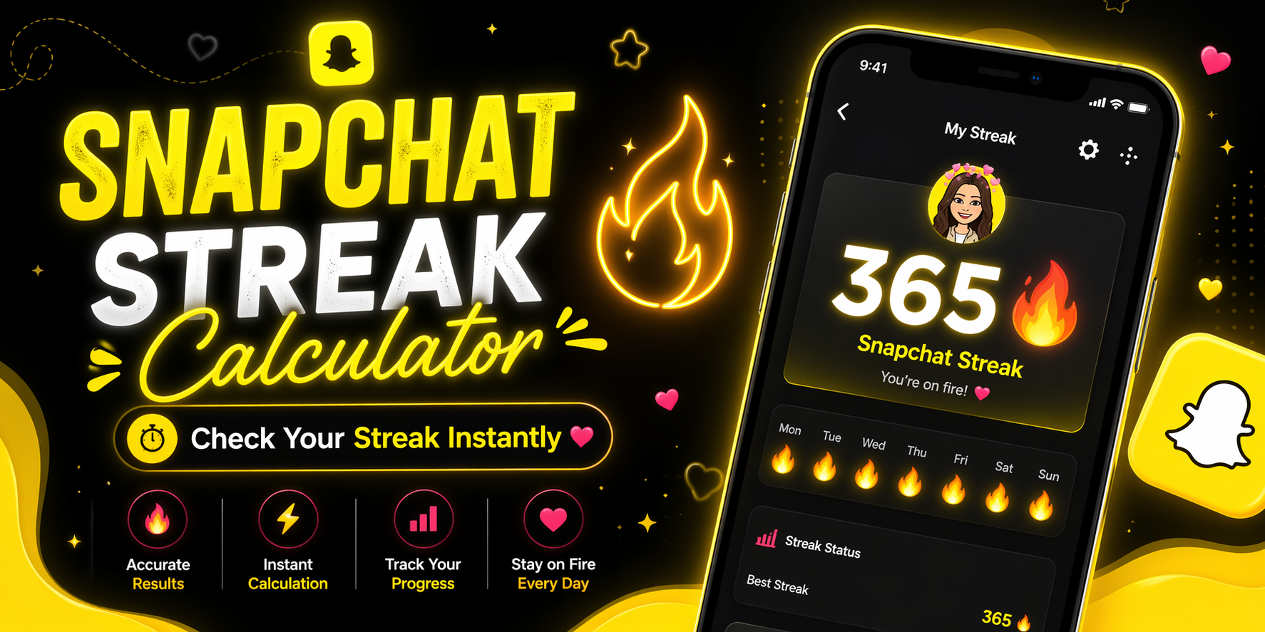 Upgraded Snapchat Streak Calculator V2 Milestones & Progress Tracker